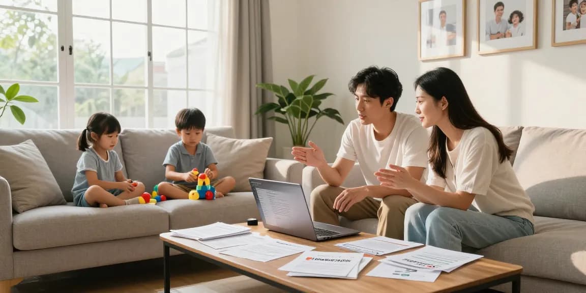 Family discussing best timeshare exit companies in cozy living room