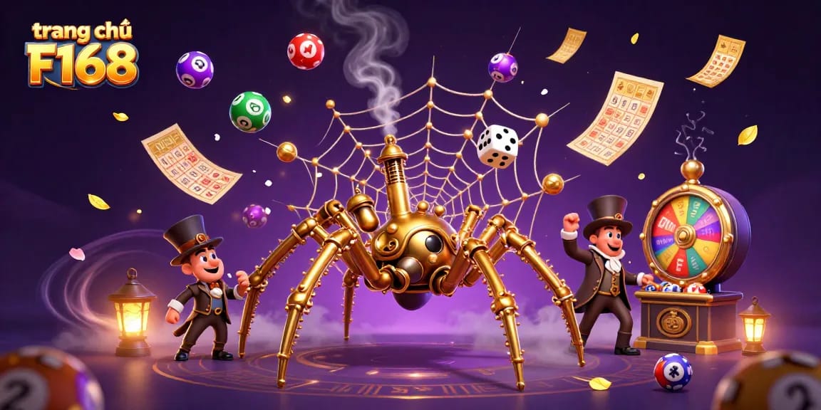 Engage with trang chủ F168's vibrant lottery games amid a delightful steampunk scene.