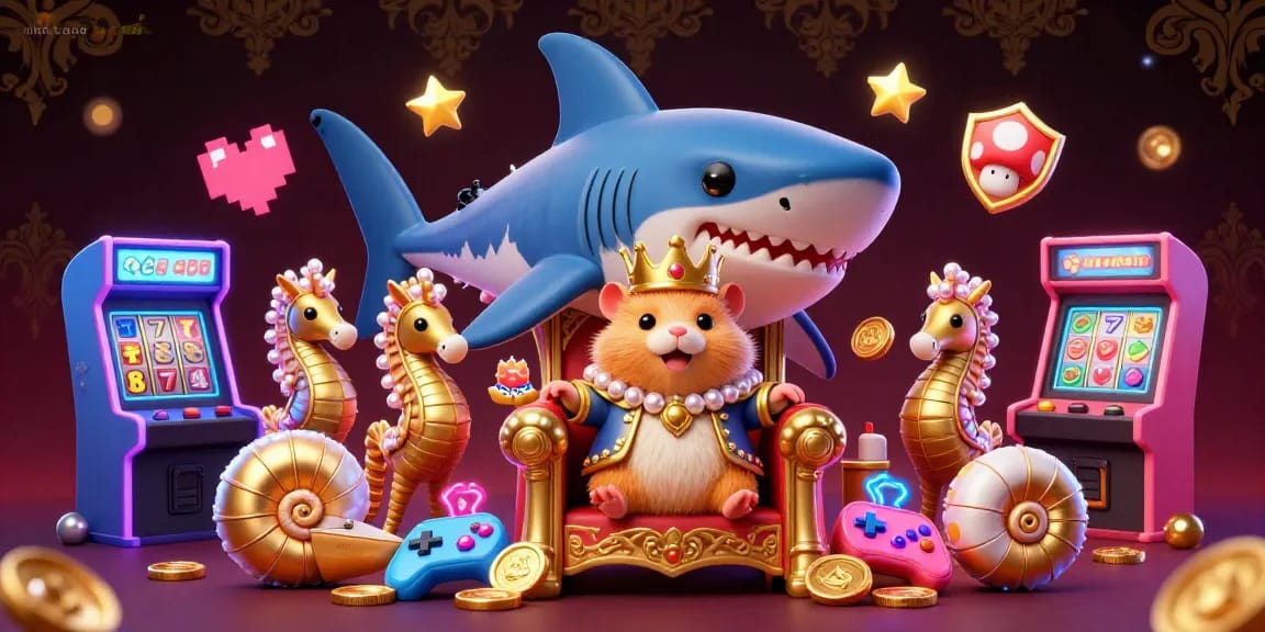 Engage with the vibrant fantasy world of nhà cái qq88 featuring a golden hamster king amid thrilling casino elements.