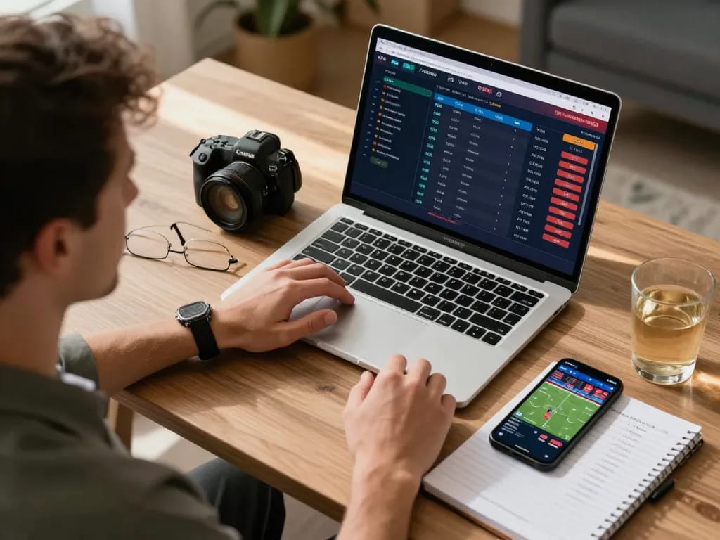 Engaging sports betting session on xibet's platform with live odds displayed on laptop.