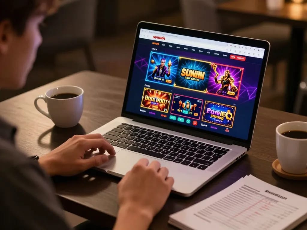 Engaging online casino gameplay on sunwin platform with strategic betting notes visible.
