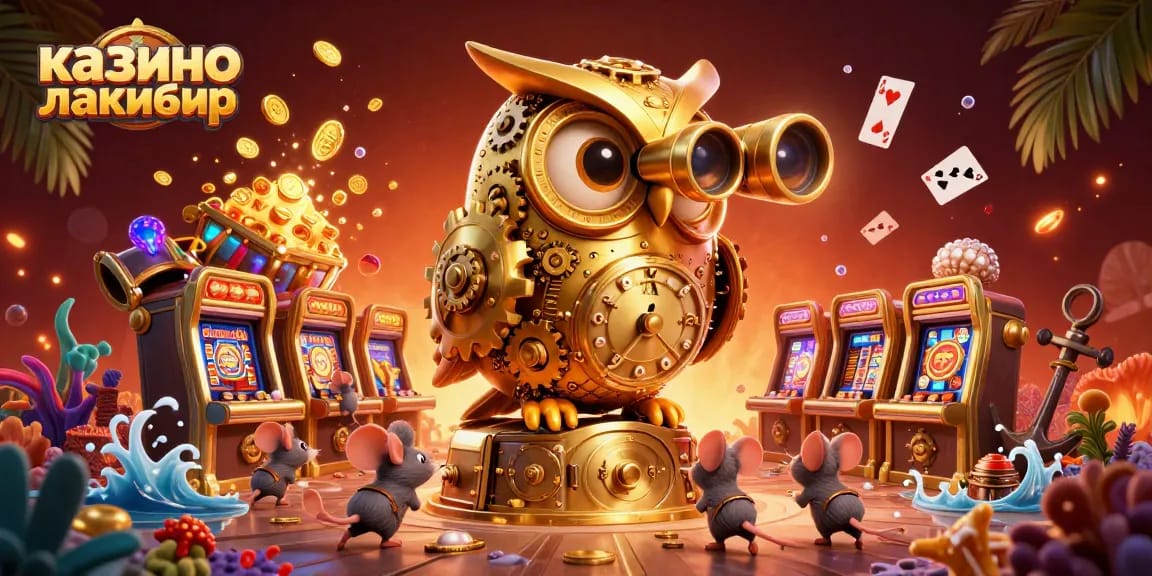 Experience winning thrills at казино лакибир through an exciting 3D digital illustration featuring unique elements.
