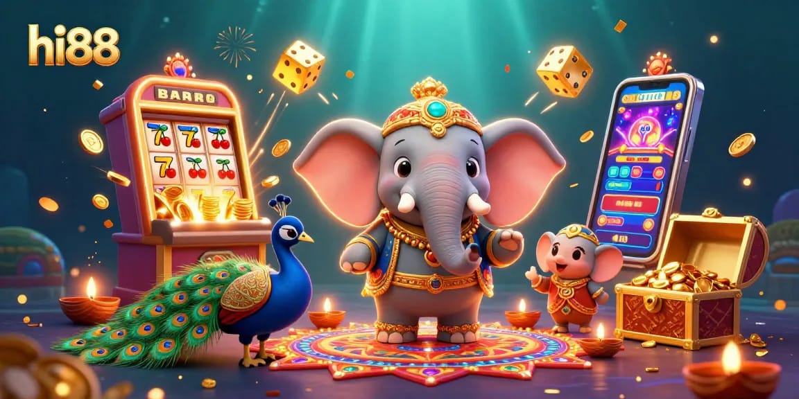 Experience the thrilling games at hi88, where vibrant characters and a jackpot await!