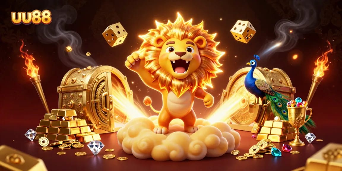 Celebrate wins at uu88 while surrounded by golden treasures and casino excitement.