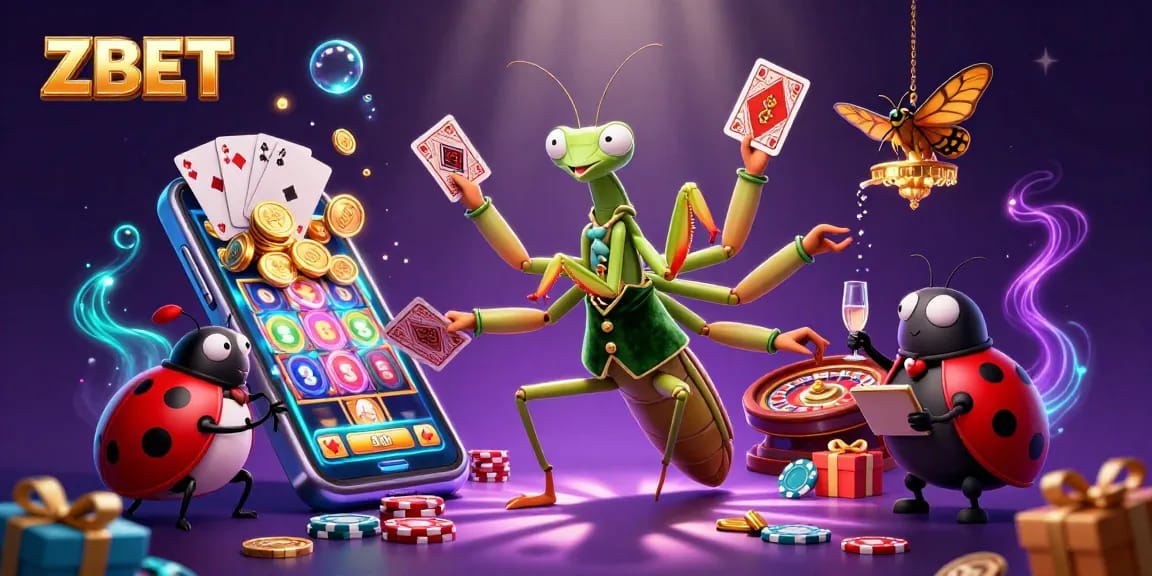 ZBET offers exhilarating online gaming experiences with giant card sharp and ladybug pit boss illustration