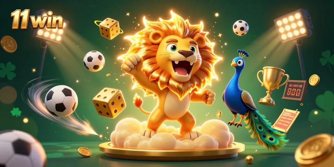 Win big with 11 win at this vibrant casino scene, featuring unique characters and dynamic sports elements.
