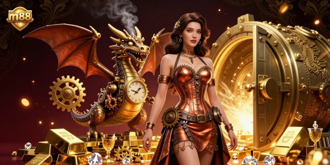Engage with m88's thrilling casino atmosphere, featuring glamorous characters amidst treasure and excitement.