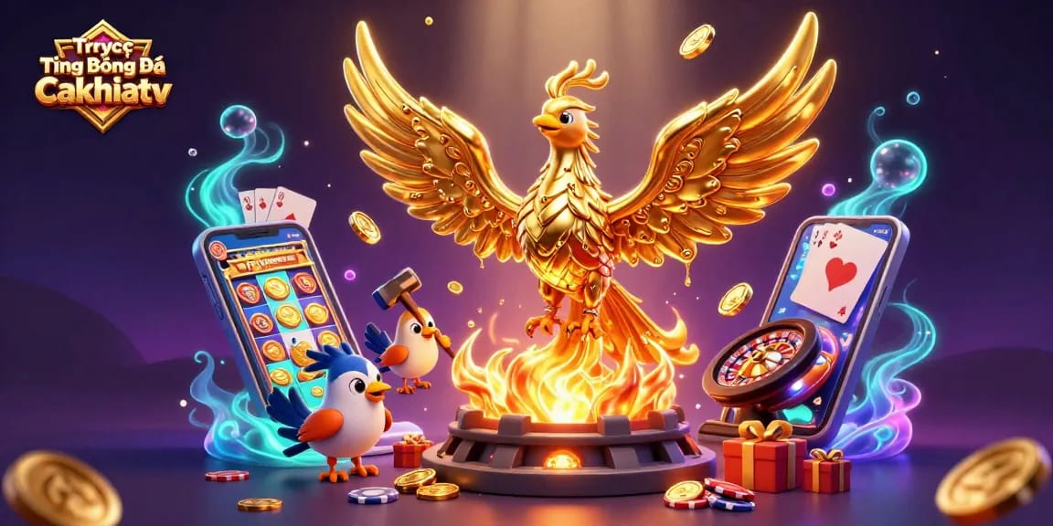 Experience immersive gambling action with Trực Tiếp Bóng Đá Cakhiatv as golden phoenix unleashes treasures.