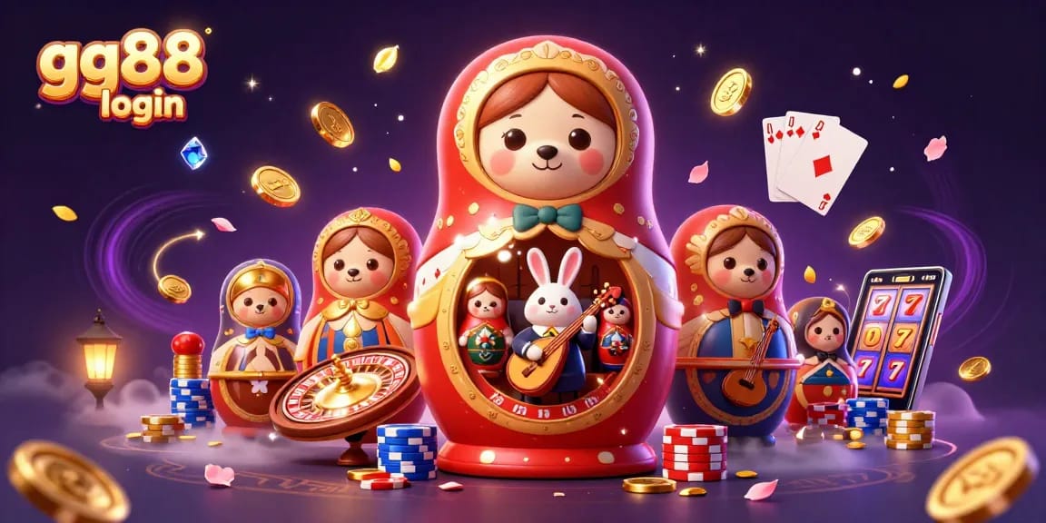 Experience thrilling gaming with gg88 login at the vibrant casino scene, featuring interactive characters and rich gaming elements.