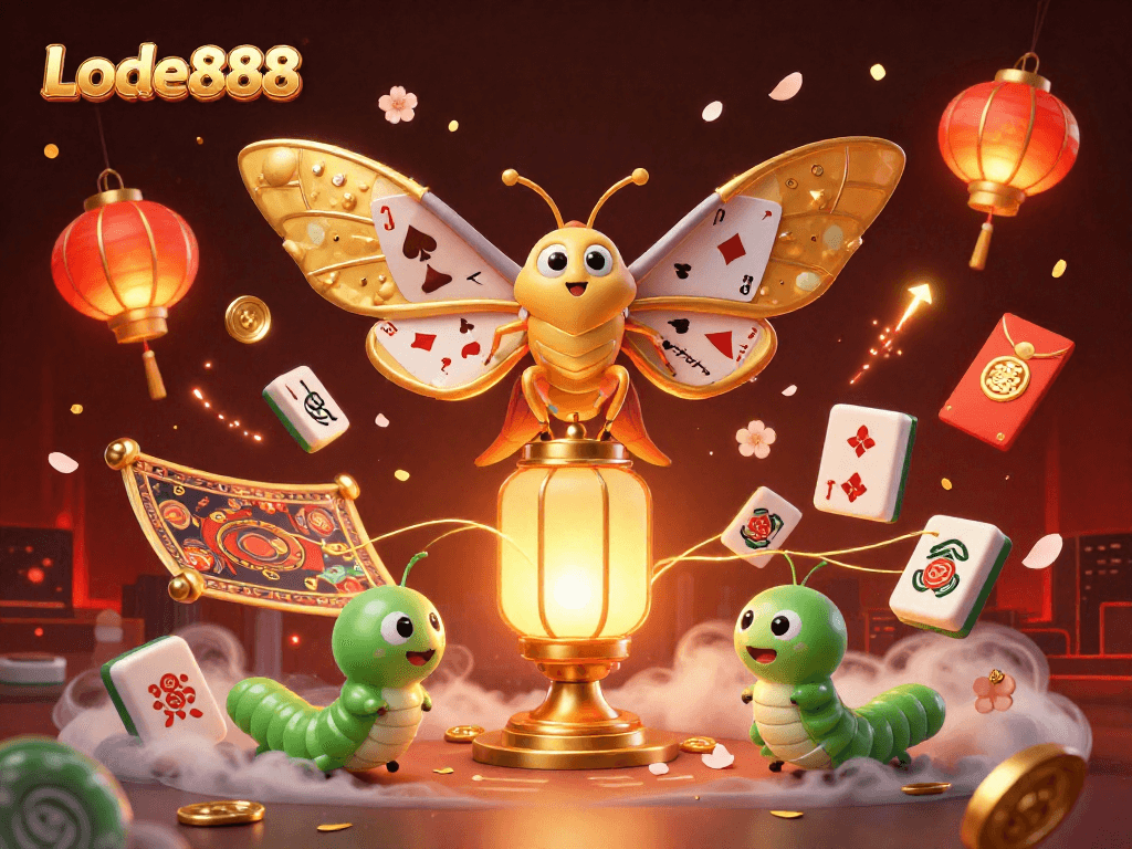 Experience the magic of Lode888 with vibrant gaming elements in a dynamic casino scene.
