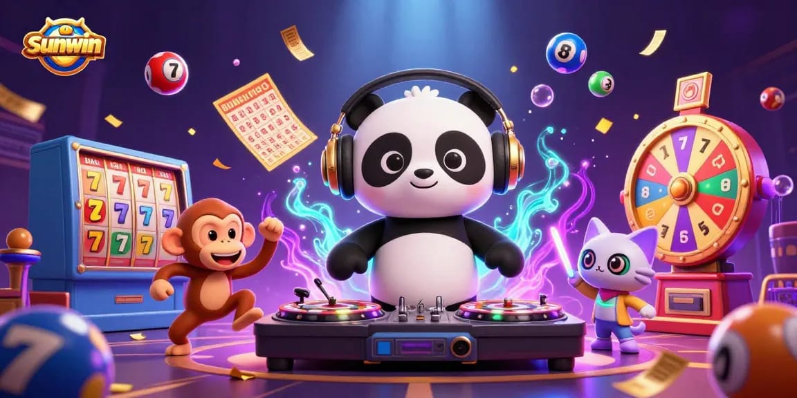 Experience the excitement of sunwin with vibrant casino characters and dynamic gaming elements.