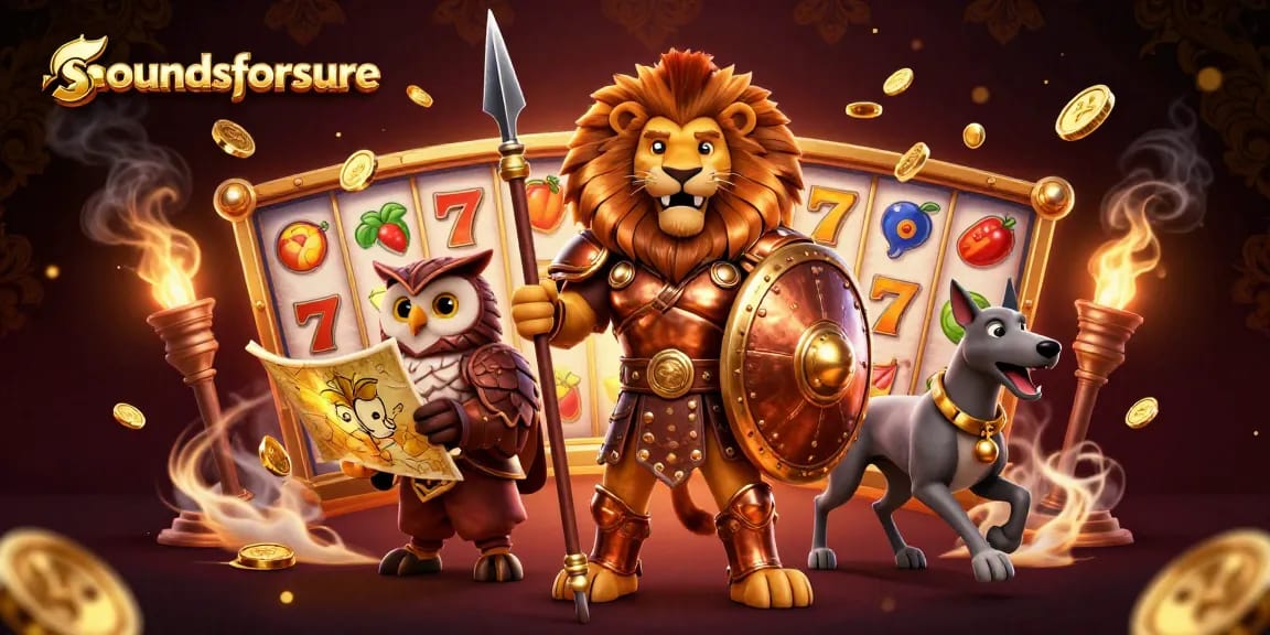 Experience thrilling jackpots with soundsforsure in this vibrant, dynamic casino scene.
