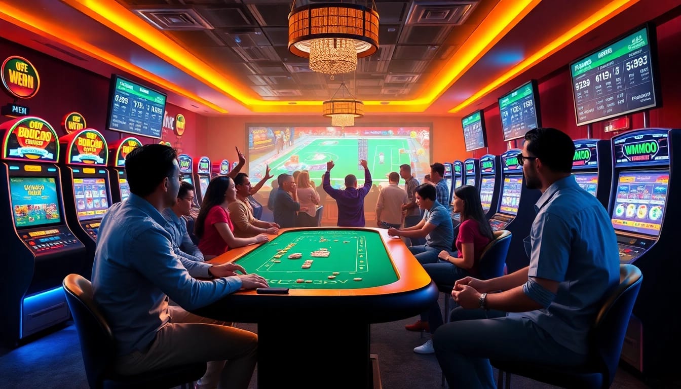 MMOO online gambling platform showcasing vibrant casino games and live betting.