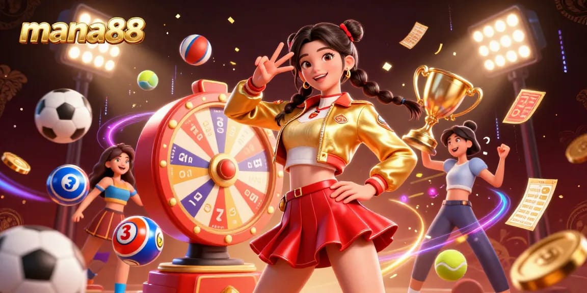 Experience thrilling gaming action at mana88 with a dynamic scene featuring vibrant casino elements.