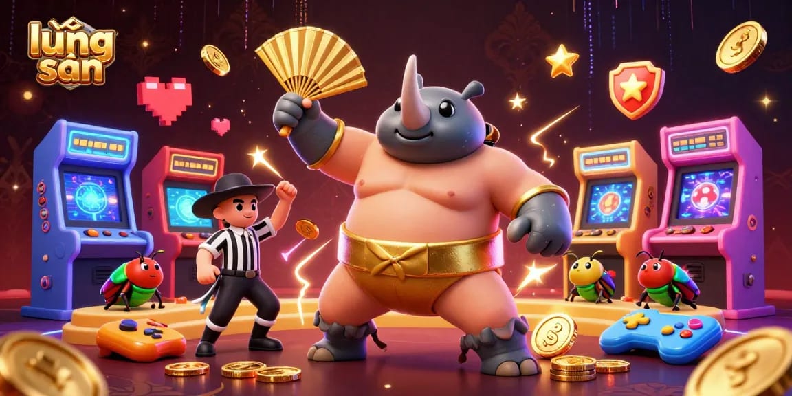 lương sơn sports betting arena features dynamic beetle champions amidst glowing arcade elements