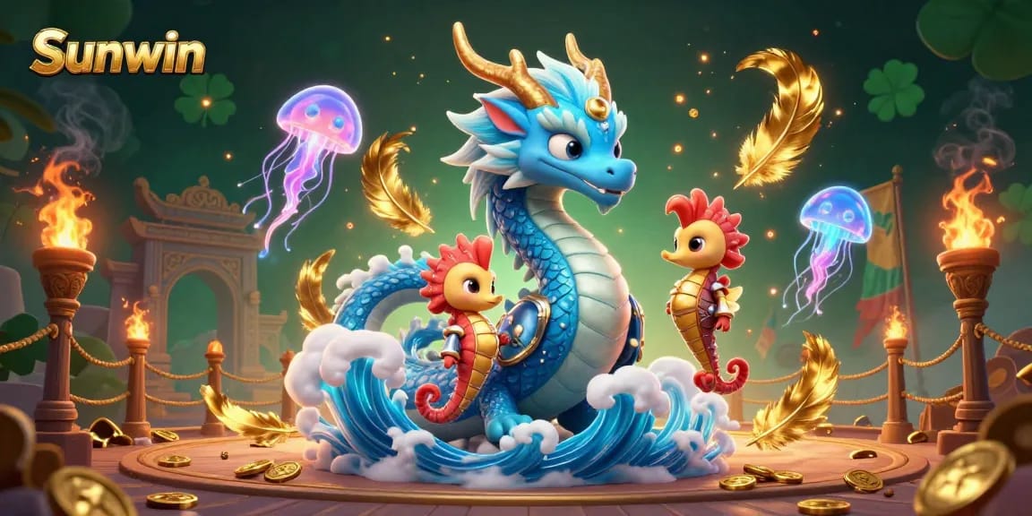 Experience thrilling action in Sunwin's vibrant casino world with enchanting sea creatures and immersive game elements.