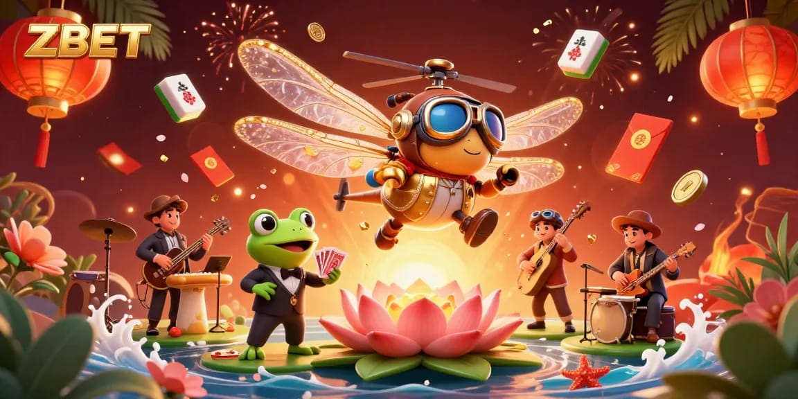ZBET offers exceptional gaming experiences, featuring unique characters in a lively casino scene.