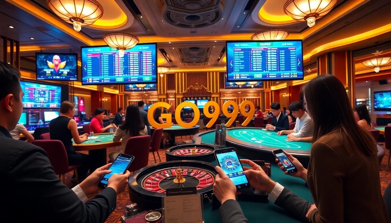 Experience the thrill of GO99 with a professional live casino setting featuring engaging dealers and dynamic gameplay.