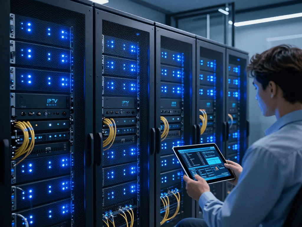 IPTV UK solutions offered by a modern cloud computing data centre with advanced technology.