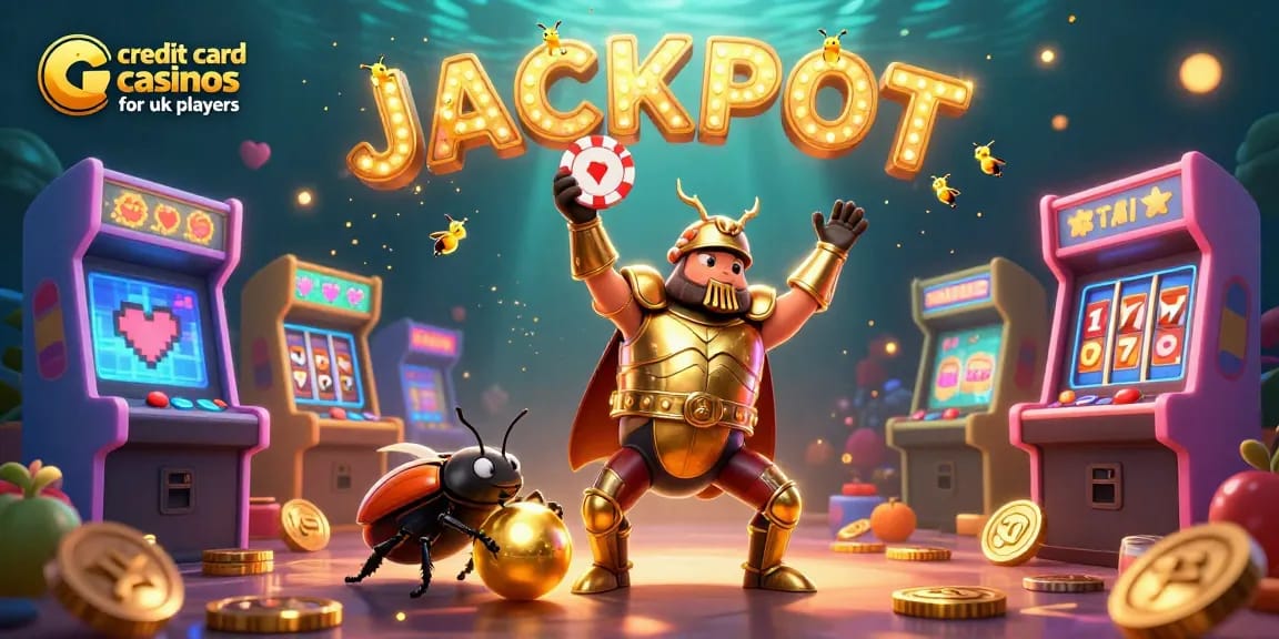 Experience winning at credit card casinos for uk players with vibrant characters and exciting game elements.