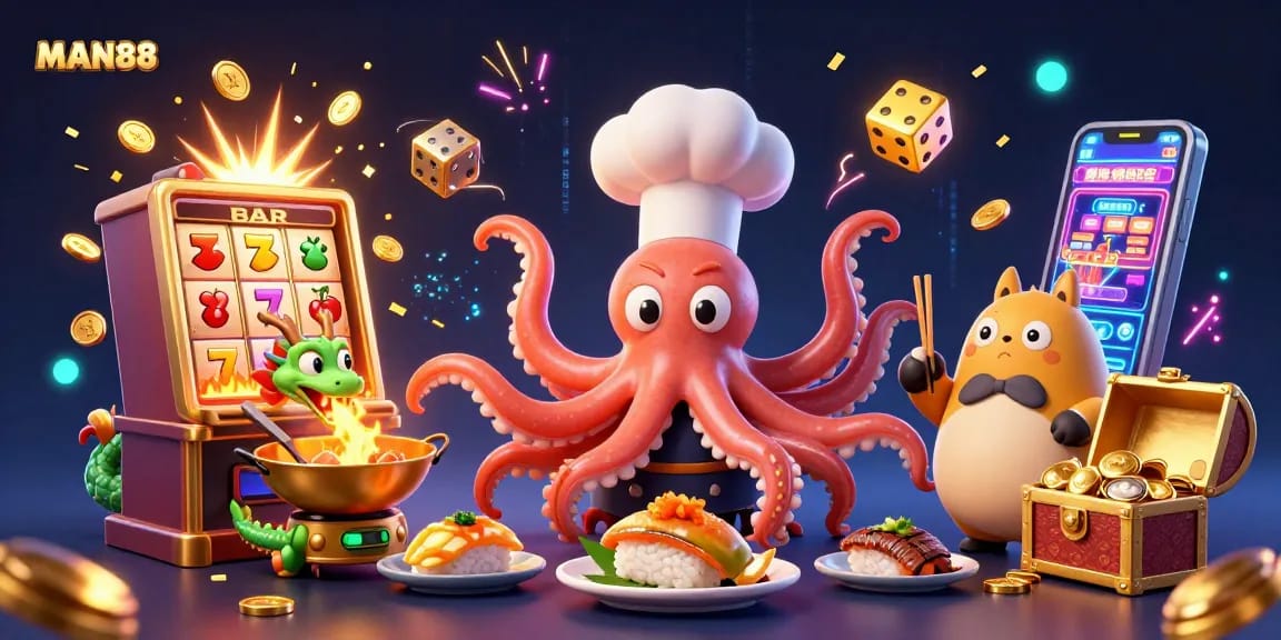 Experience MAN88's royal casino ambiance with dynamic characters and exciting game elements