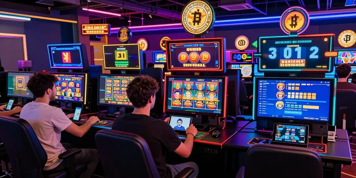 Exciting non UK casinos gaming scene with diverse players enjoying immersive experiences and vibrant bonuses.