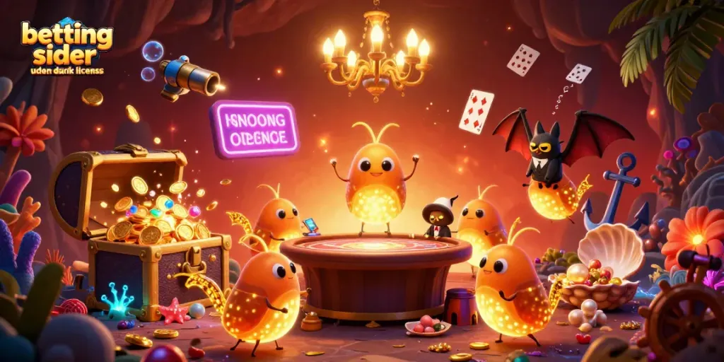 Experience vibrant betting sider uden dansk licens in a bioluminescent casino adventure.