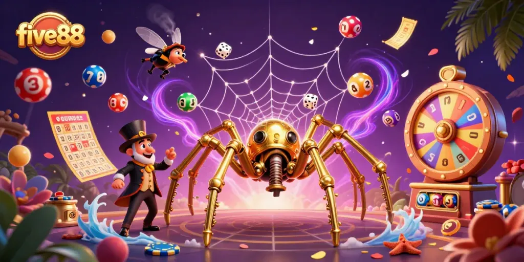 Experience thrilling moments at five88 with dynamic lottery balls and a unique steampunk character.