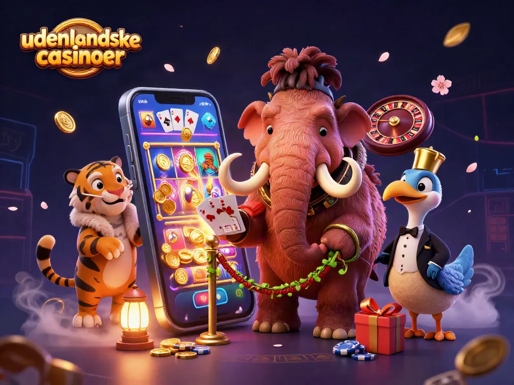 Experience the excitement of udenlandske casinoer with a vibrant 3D bouncer and VIP guest scene.