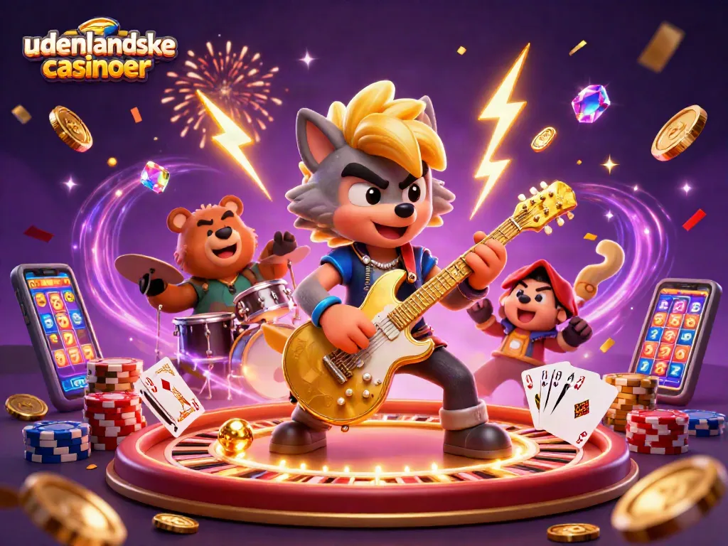 Experience the thrill of udenlandske casinoer with an electrifying rock star performance on stage.