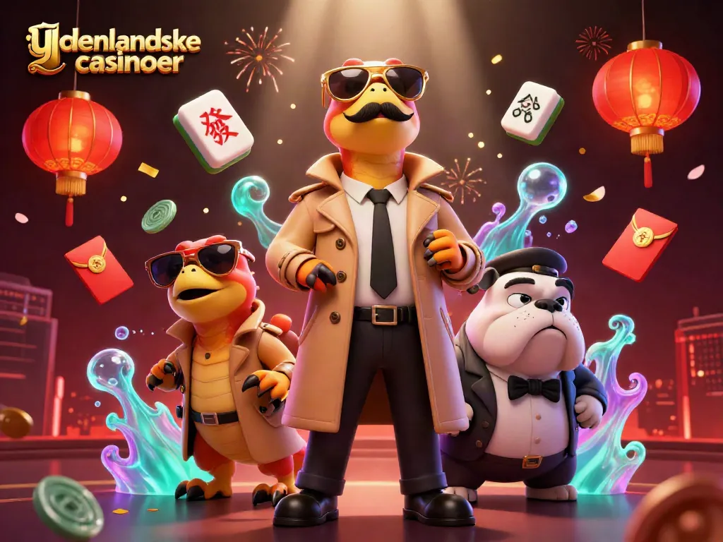 Experience the thrill of udenlandske casinoer with raptors in a trench coat attempting VIP access.