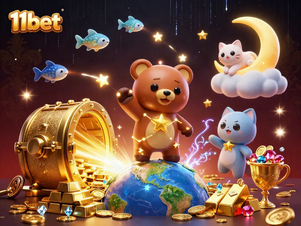 Win big at 11bet with dazzling treasures and magical characters in a vibrant casino world.