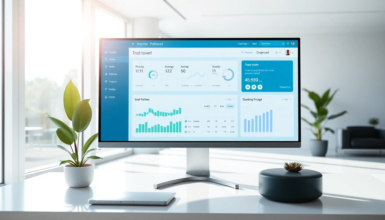 Anyone Protocol Dashboard showcasing modern interface in a professional workspace