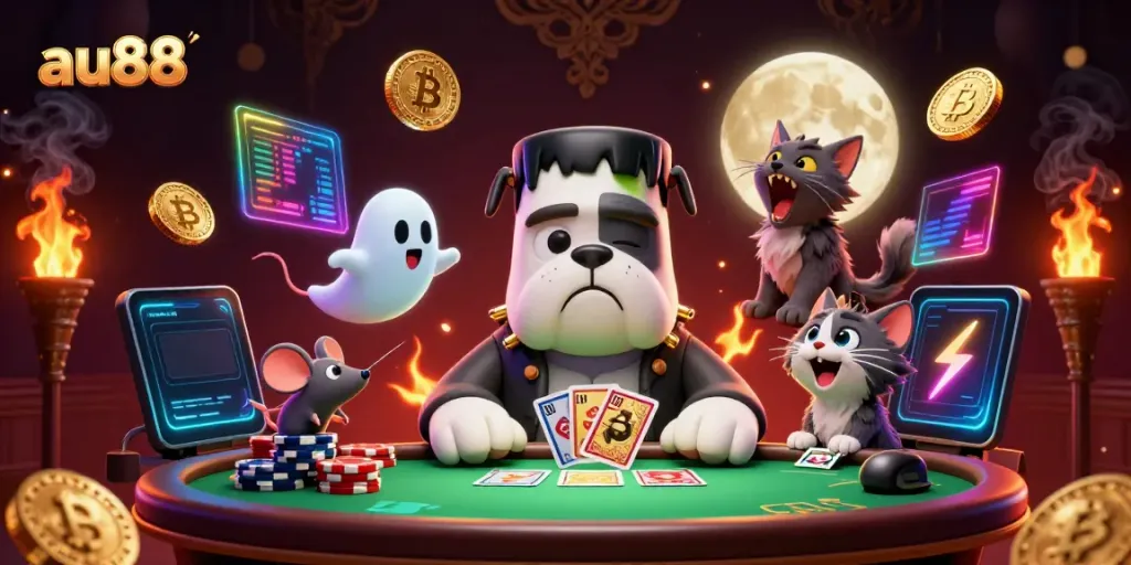 Experience the thrill of gaming at au88 with vibrant characters and dynamic casino elements.