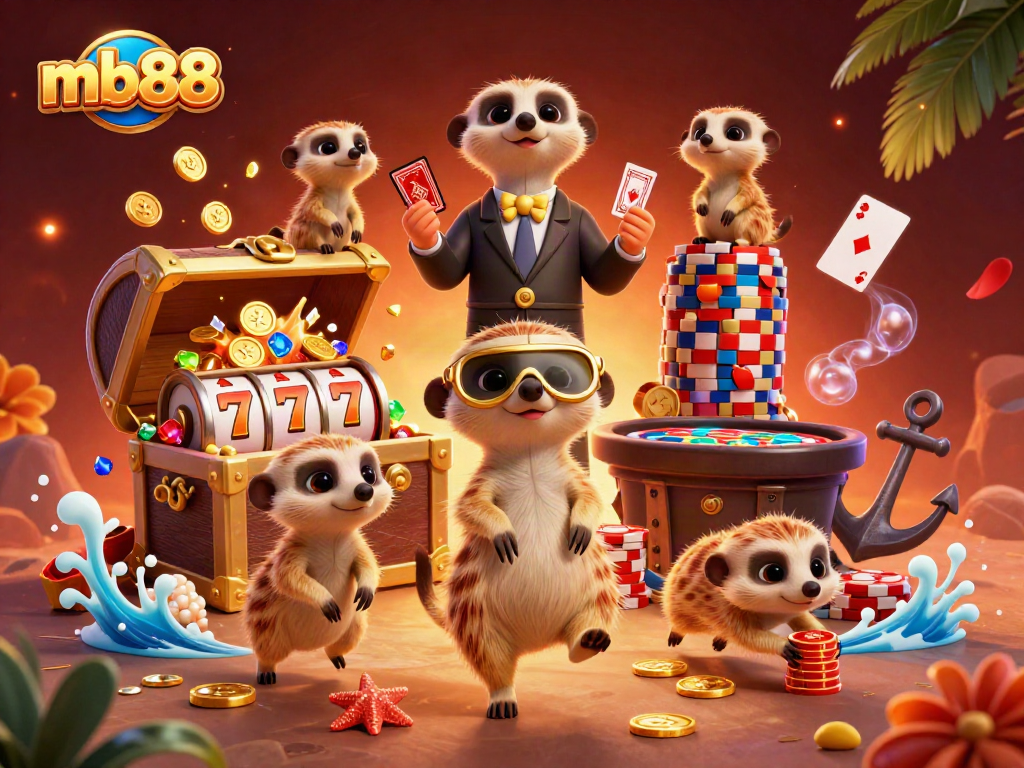 Experience thrilling gameplay at mb88 with a lively meerkat casino bustling with action and excitement.