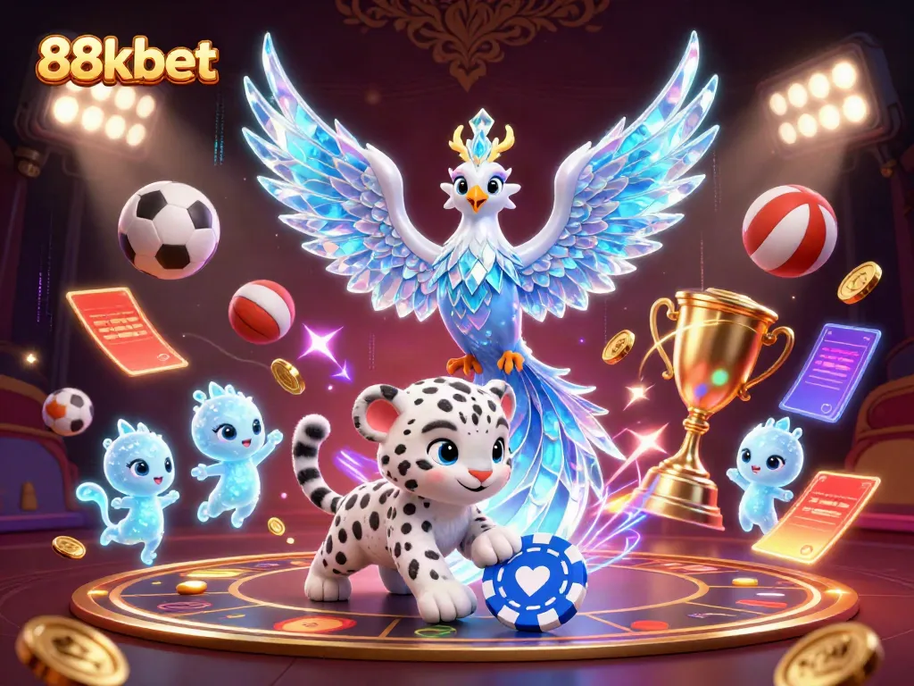Experience the dynamic world of 88kbet with vibrant characters and casino elements in a thrilling digital landscape.