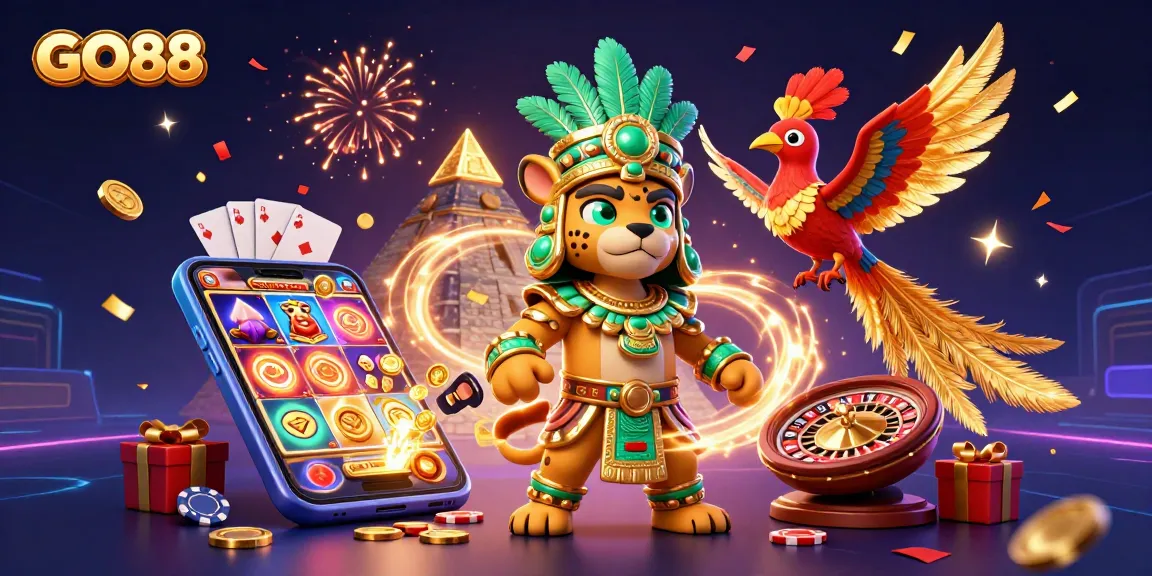 Engage in thrilling gaming adventures with GO88, featuring vibrant slots and colorful gameplay elements.