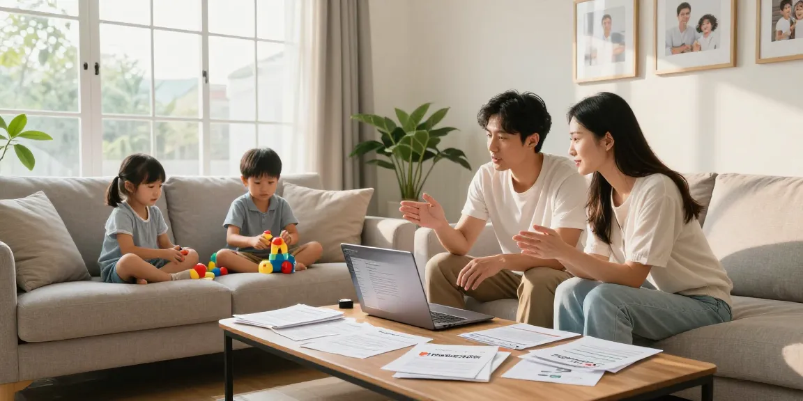 Family discussing best timeshare exit companies in cozy living room