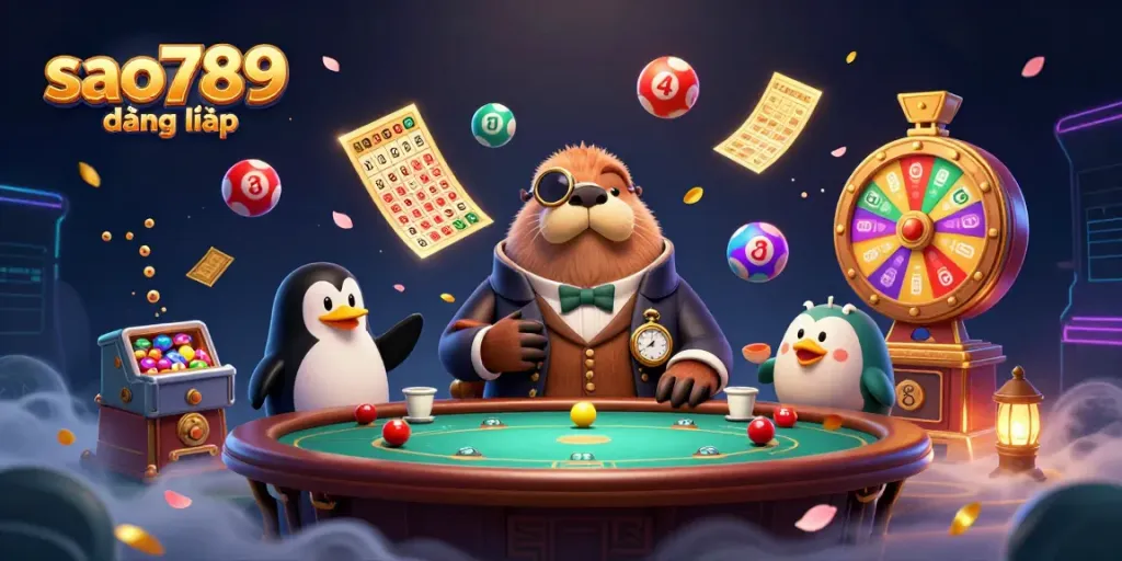 Experience vibrant gaming action with sao789 đăng nhập at a lively underwater poker table featuring a walrus and friends.