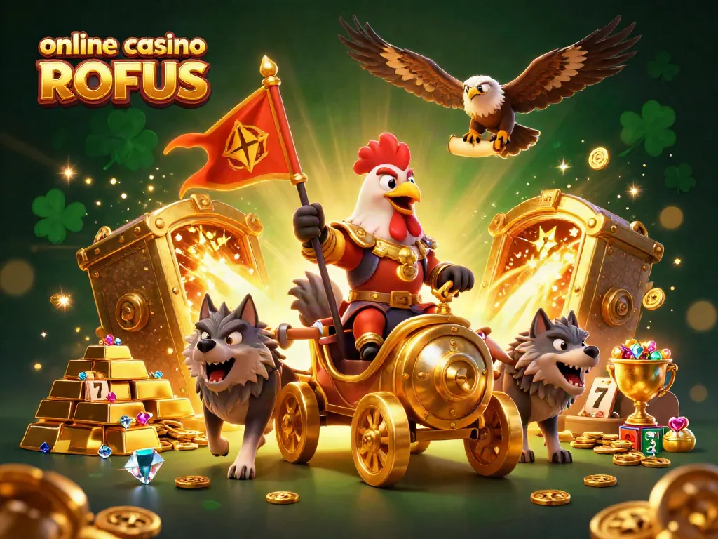 Experience thrilling gameplay at online casino uden ROFUS with vibrant characters and treasures illuminating the action.