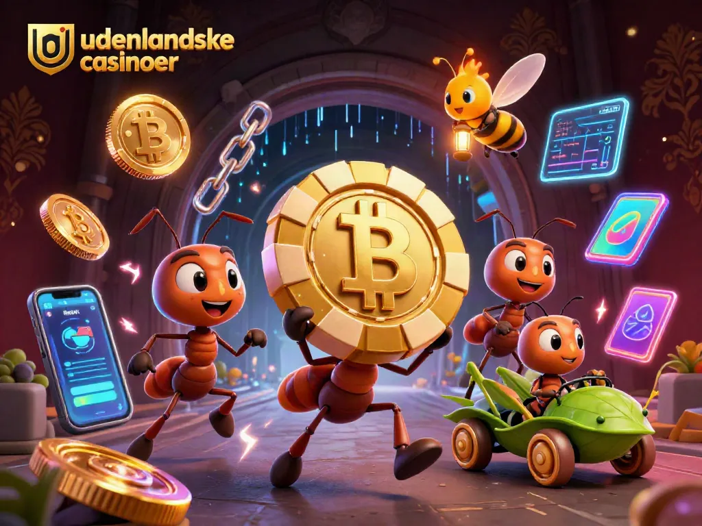 Engage with udenlandske casinoer as playful ants navigate a thrilling heist scene.
