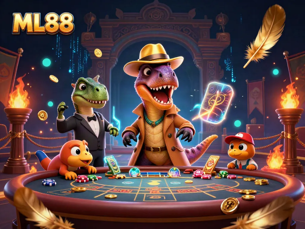 Experience thrilling action at the ML88 blackjack table with a velociraptor in disguise.